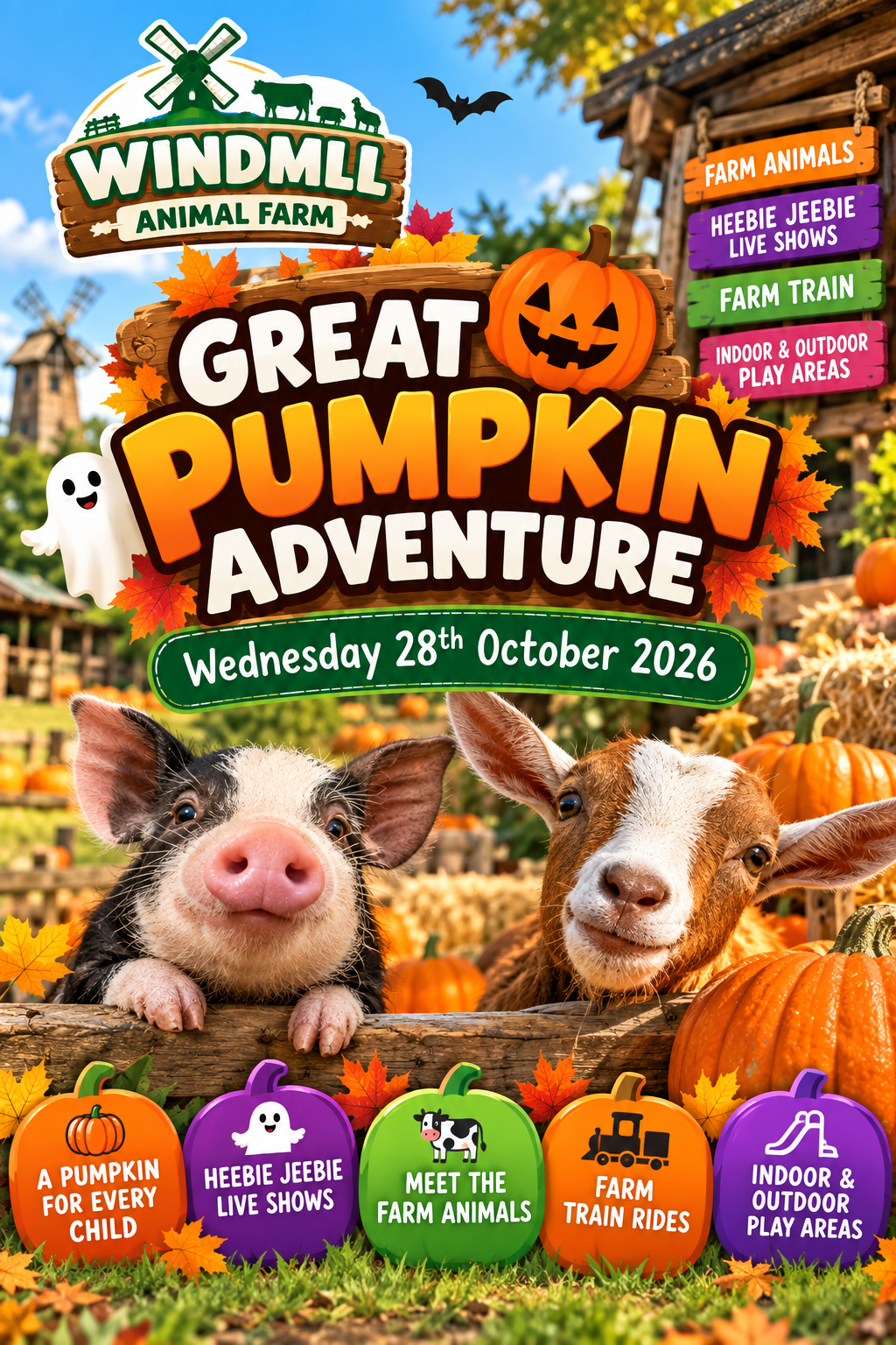 Great Pumpkin Adventure at Windmill Animal Farm 28/10