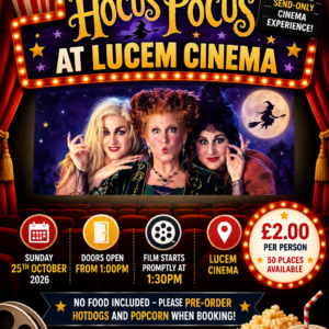 Lucem Cinema – Hocus Pocus 25/10